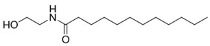 The chemical structure of LME
Representative chemical structure of Dodecanamide,
N-(2-hydroxyethyl)-, with SMILES notation: CCCCCCCCCCCC(=O)NCCO
